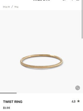 Mejuri 14K Gold Twist Ring